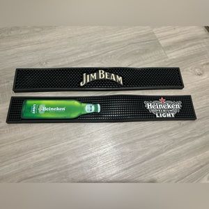 Vintage Jim Beam Heineken Light Bar Mats